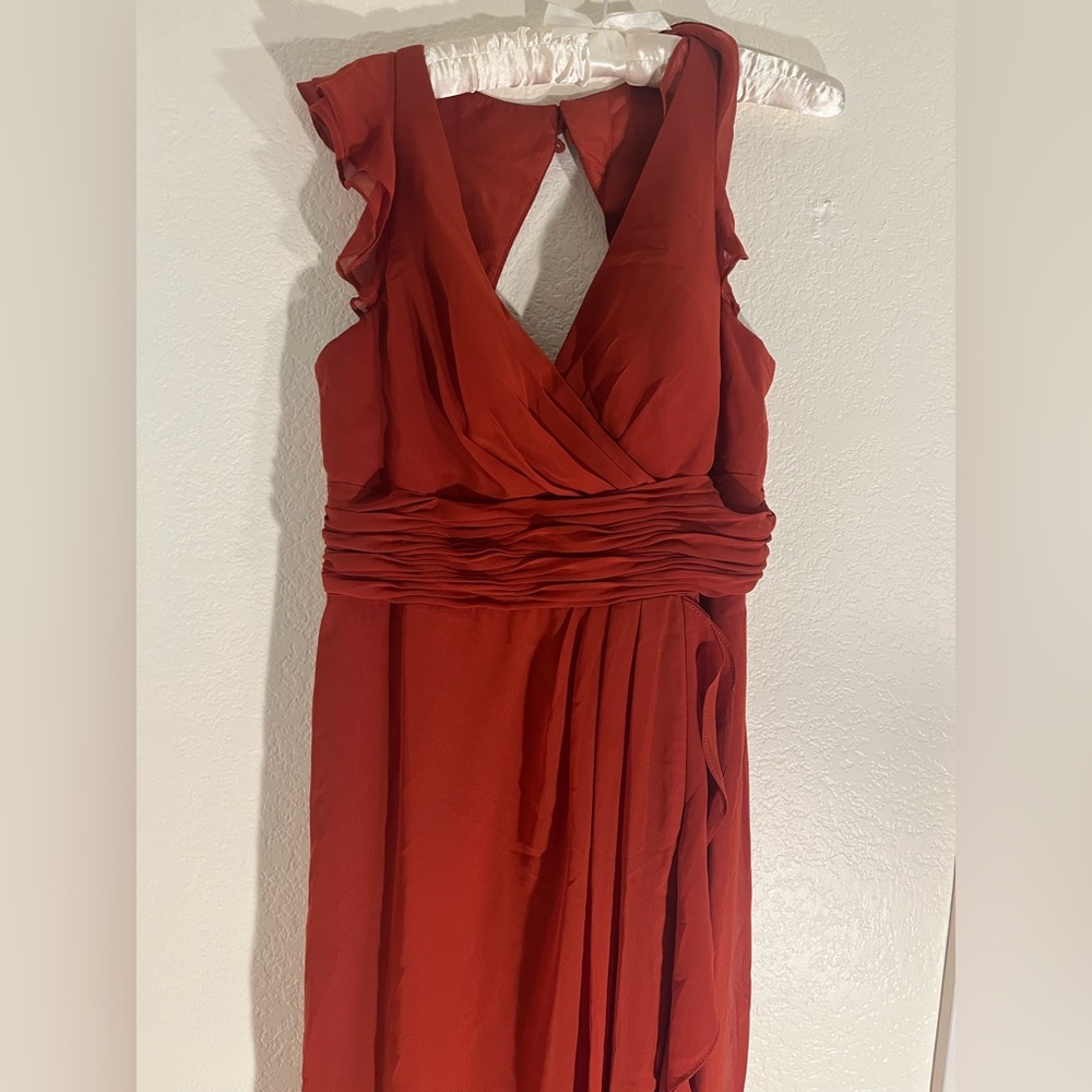 Azazie Red Maxi Dress - Picture 5 of 8